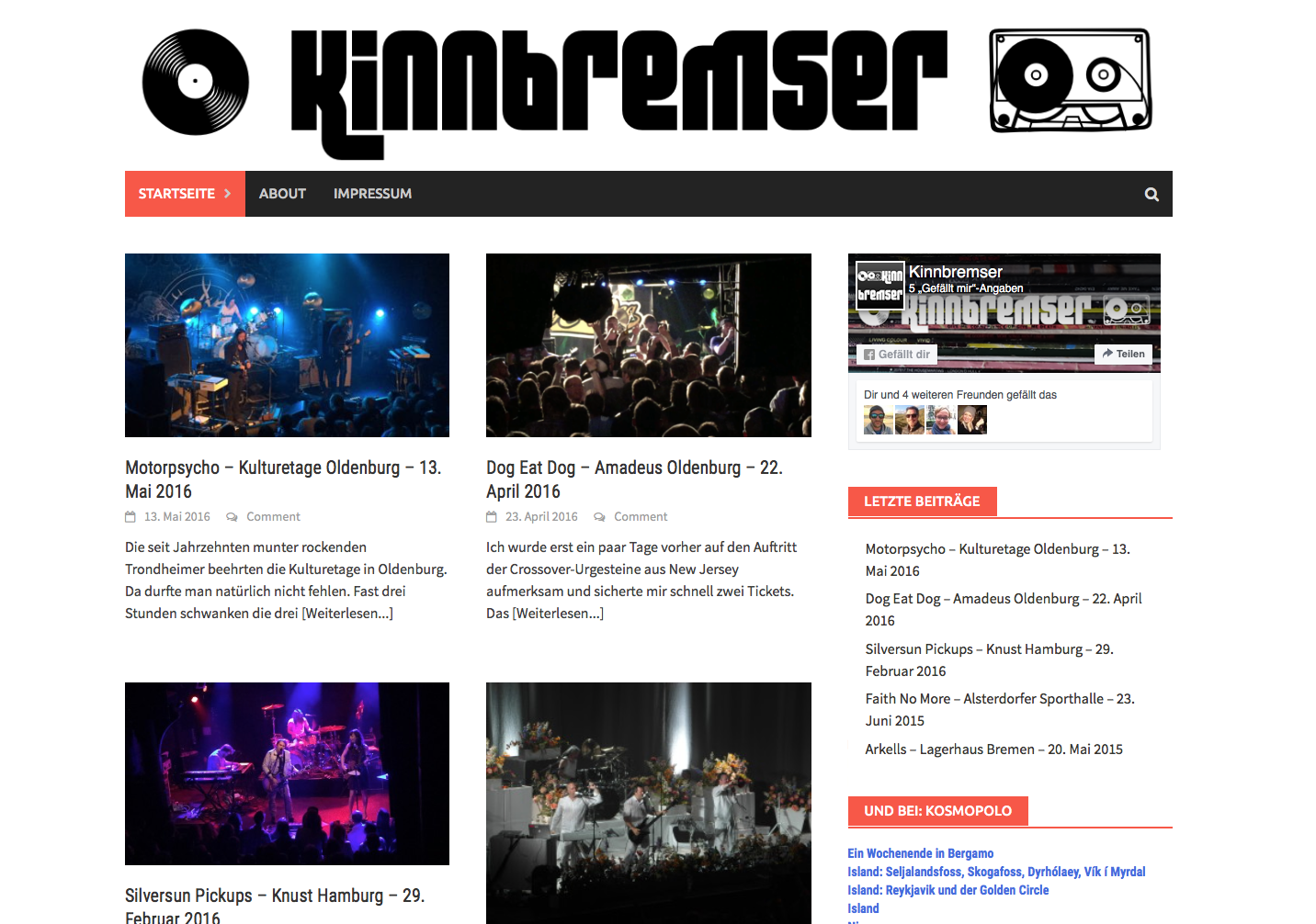 Kinnbremser – Mein eigener Konzerte-Blog